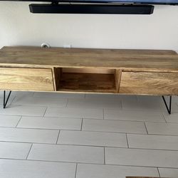 TV Stand Media Console - Real Mango Wood