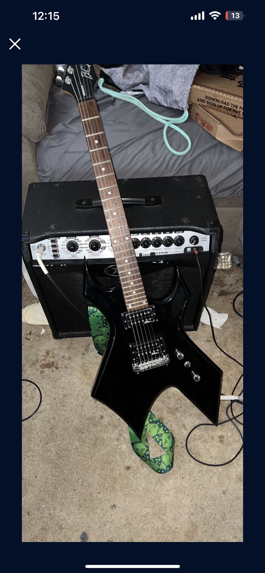 Bc Rich Warlock And A Line 6 Spider 3 Amp