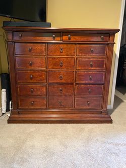 Large Wood Dresser with Multiple Drawers
