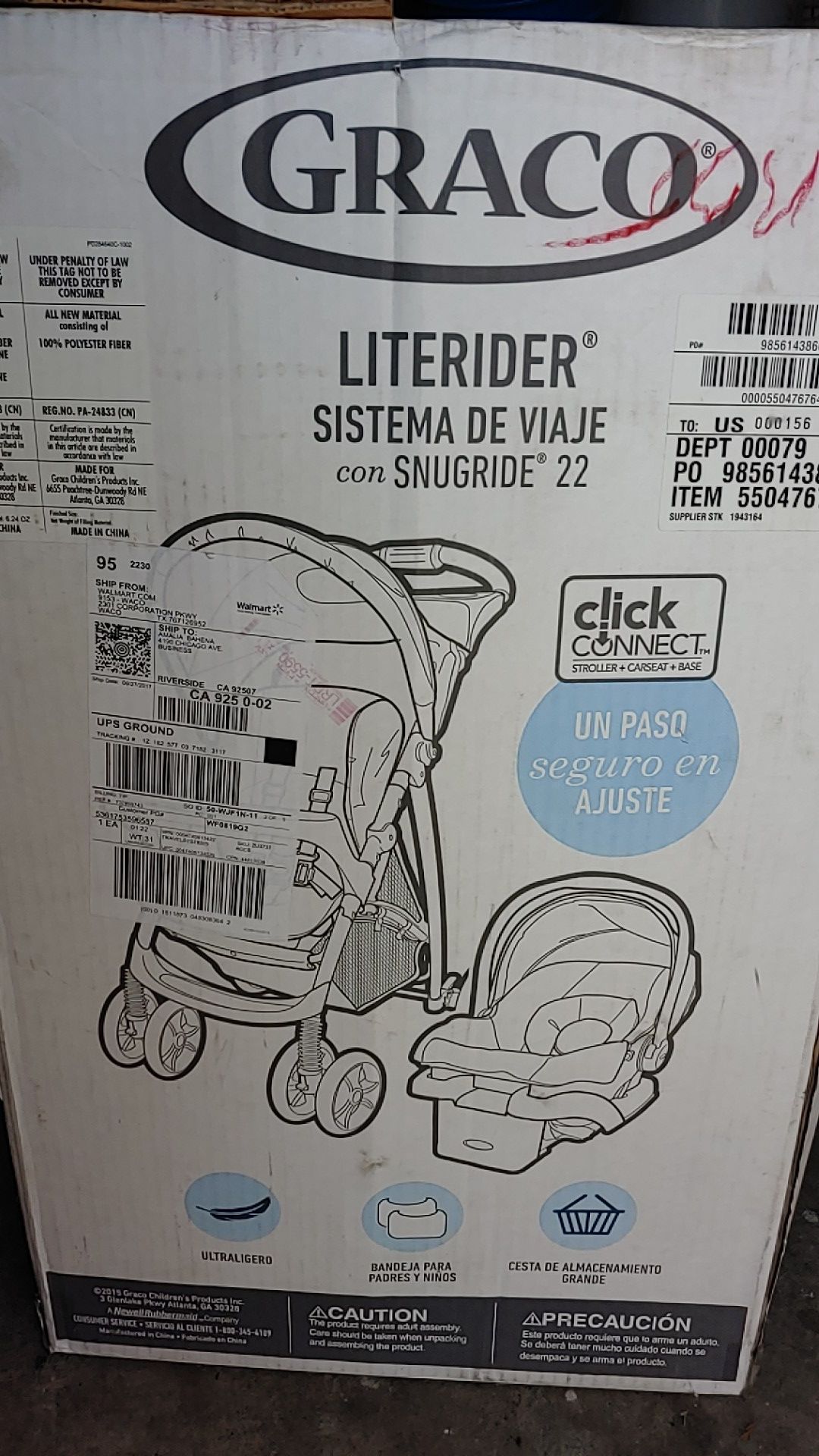 Stroller with car seat and base