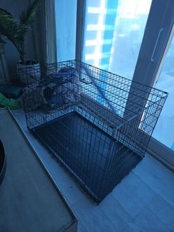Xl dog crate for sale plus dog bed
