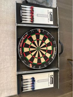 Unicorn Eclipse Pro Bristle Dartboard Cabinet Set with Tripod Stand
