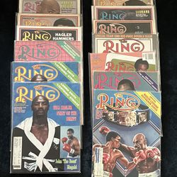 THE RING boxing magazine lot Marvin Hagler Sugar Ray Leonard 