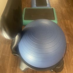 Exercise Ball Chair and Steps
