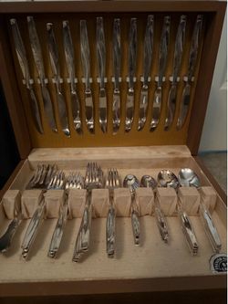 60+pcs Rogers & Son Silverware Set Vintage Patina