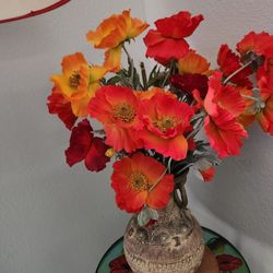 Artificial Flowers With Vase