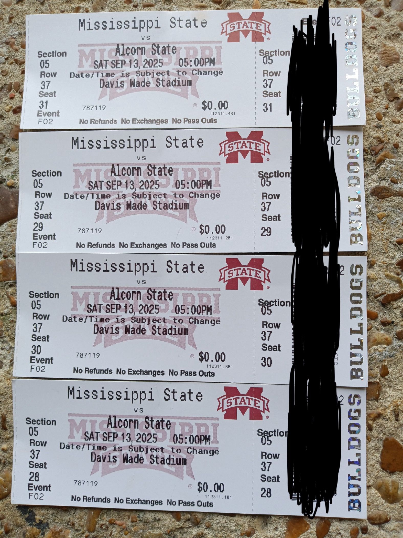 Mississippi State Vs Alcorn State Football Tickets