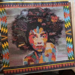 African Lady diamond dot painting