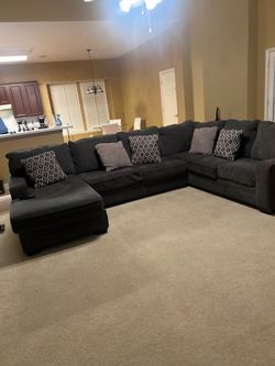 Smoky gray sectional