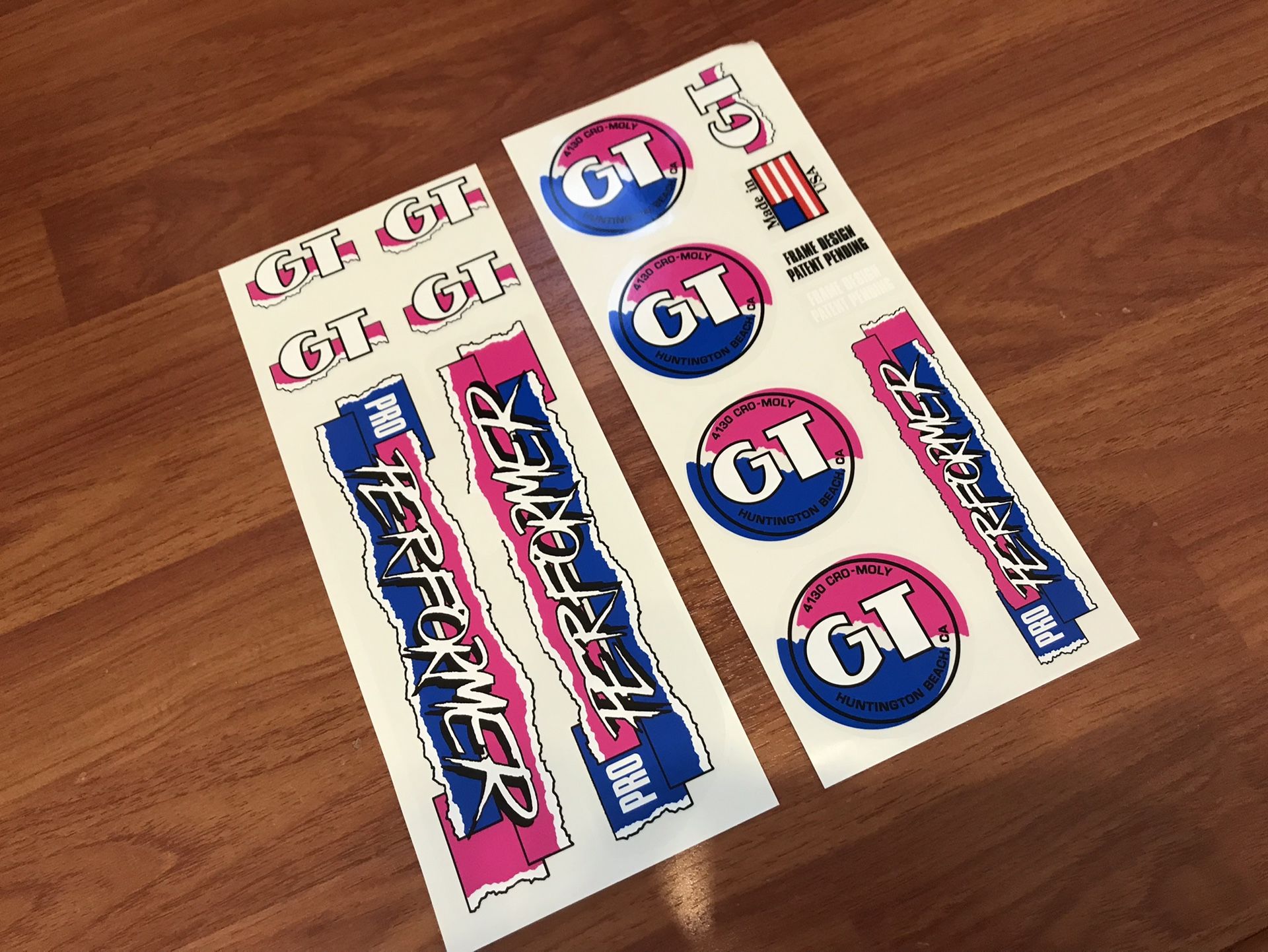 1987 GT Pro Performer Decal Set, Original OG Stickers Freestyle