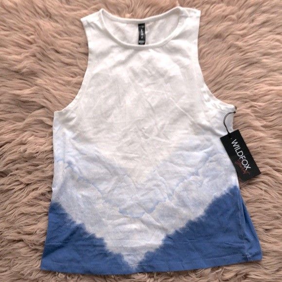 WILDFOX Sweat Icy Activewear tank top t tee shirt top women's Size L Large