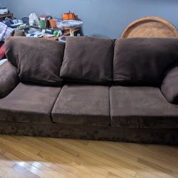 Brown Couch With Removable Cushions