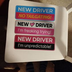 Three Magnetic New driver signs for car