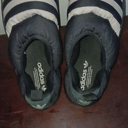 Adidas Puffylette Men Size 12 Black And White Used But Good Condition $45