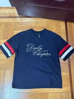 Italian navy blue red white tshirt