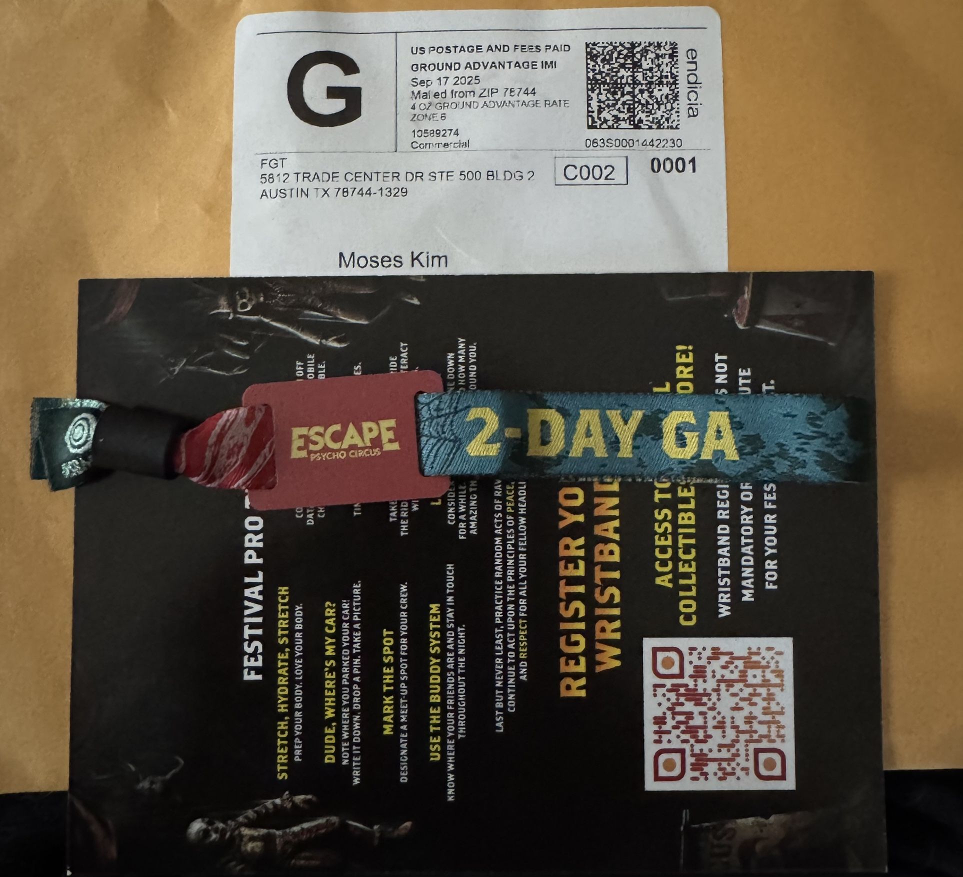 Escape 2 Day GA