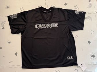 Chrome Hearts Black Mesh Football Jersey Size Small S Graphic Streetwear Shirt