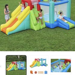 Mega  Bouncer Kids Inflable With Slide New