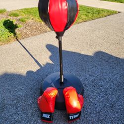 Kids Punching Bag With Boxing Gloves