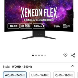 Corsair 45-Inch 240Hz OLED Gaming Monitor - 3440x1440, 0.03ms Response, G-SYNC/FreeSync Compatible