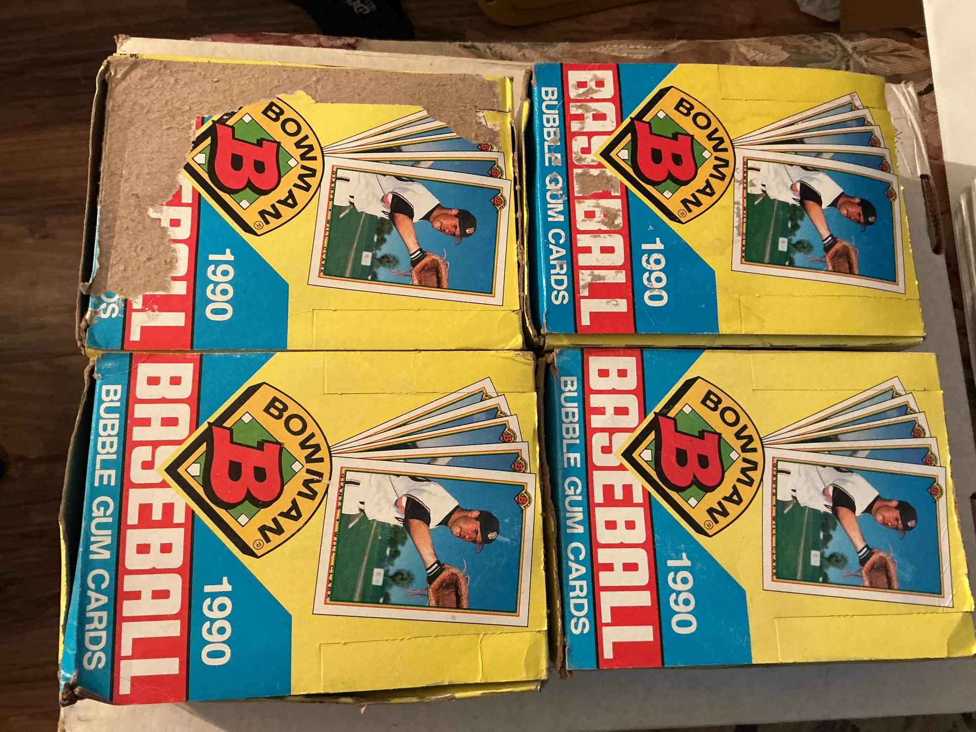 1990 Bowman Baseball Wax Box