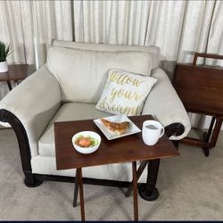 DELUX 5 Piece TV Table Set With Butler Tray