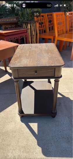 Antique well-made bassinet nightstand