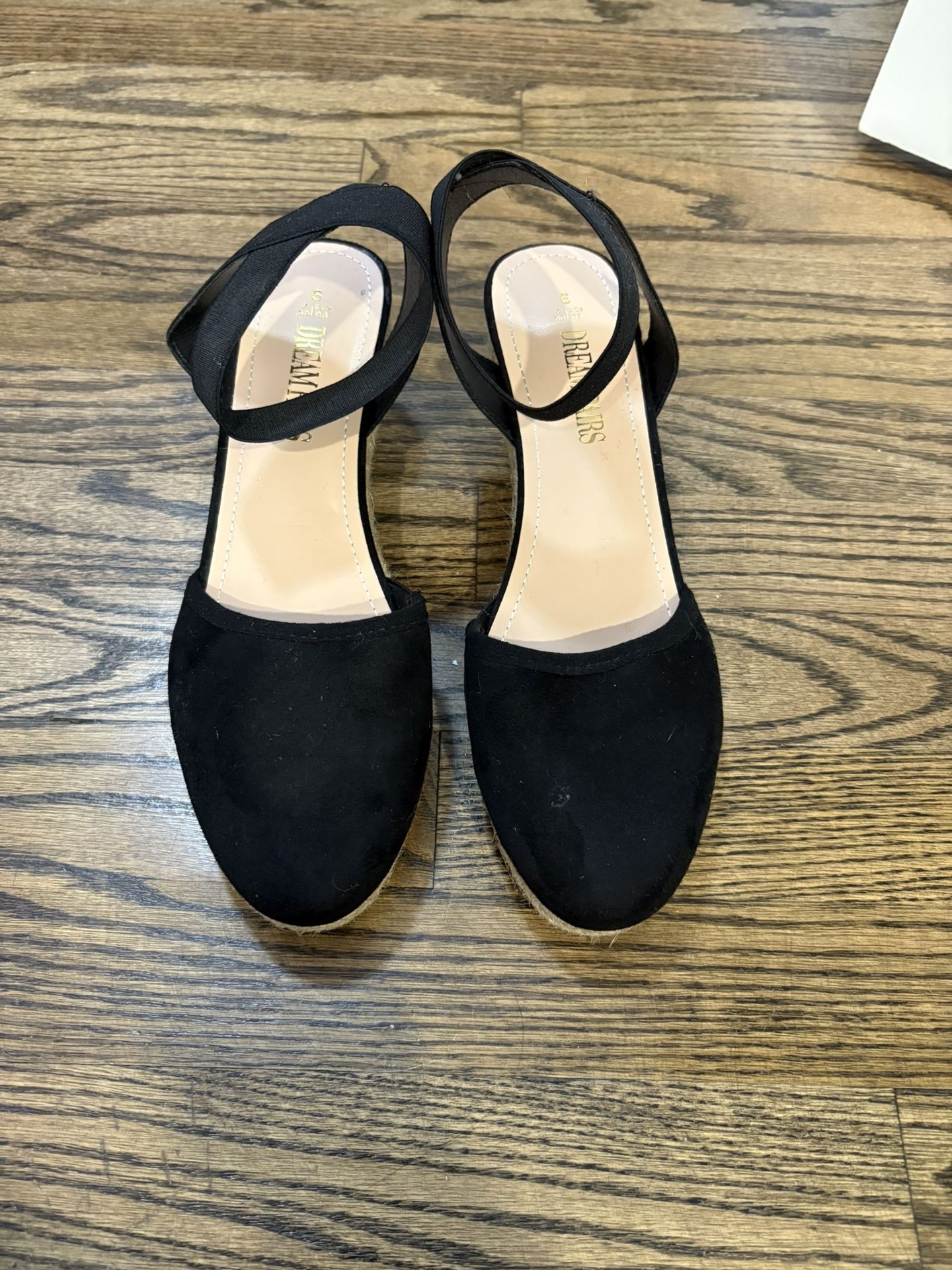 Black Wedge Sandals