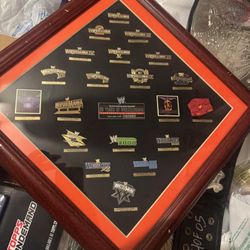 20 Years of Wrestlemania Commemorative Framed Pin Set # 3721/8000LIMITED EDITION