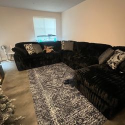Black Corduroy Couch 