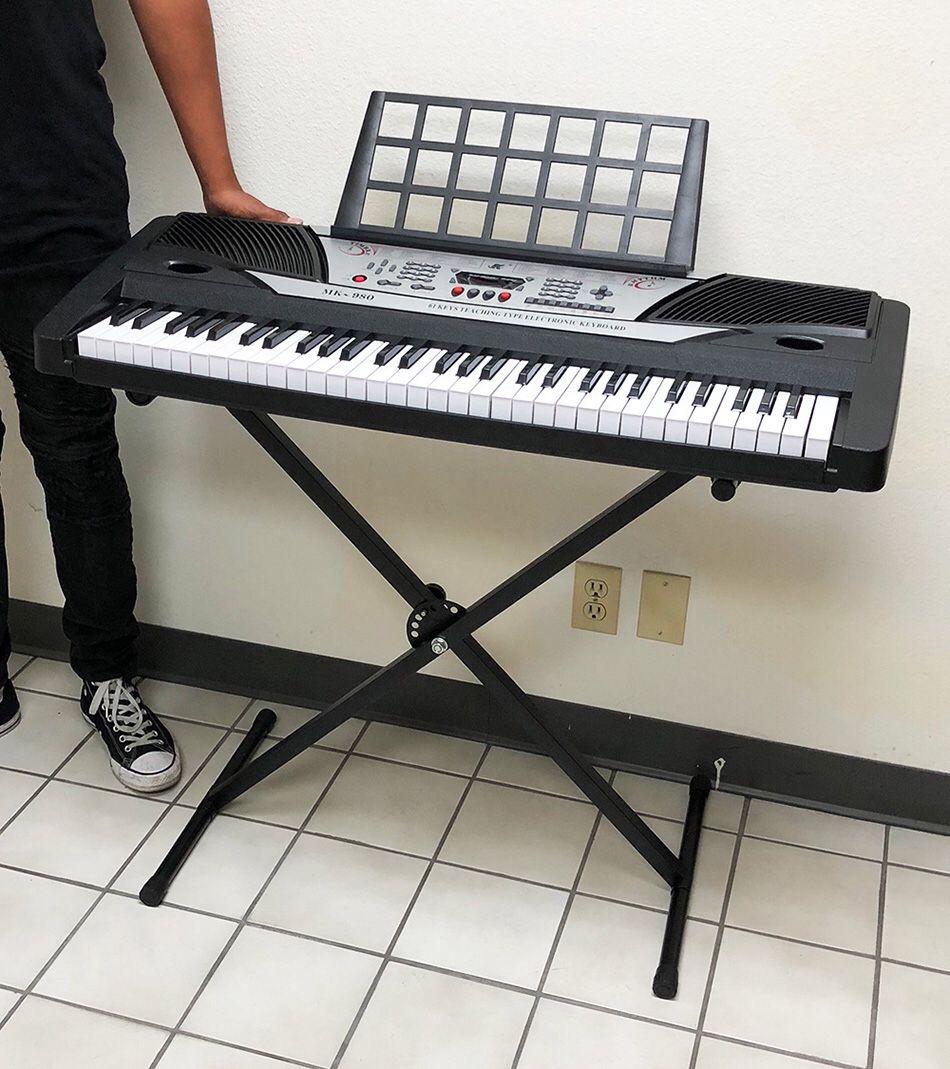 Brand New $75 Music Electric Keyboard Digital 61 Key Piano Beginner Organ w/ Stand