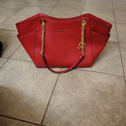 Red Michael kors bag