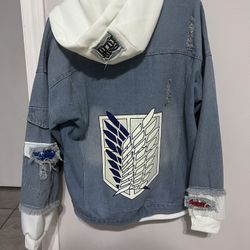 Attack on Titan Scouts Hooded Denim Jacket