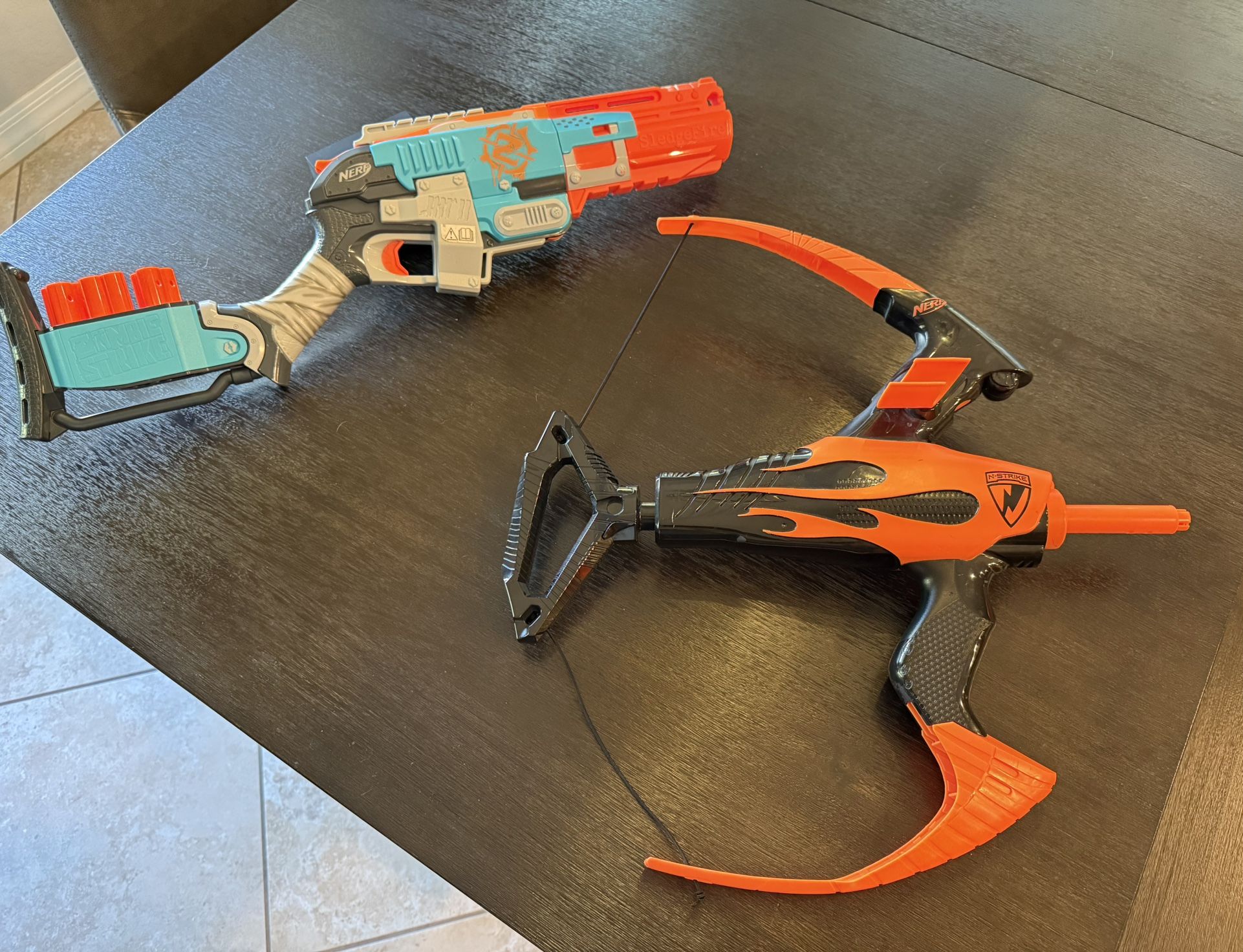 Zombie Strike Nerf Gun (with an added Bow)!