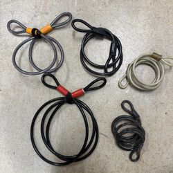 Heavy Duty Cable Loops / Tie Down Cords Set – Steel & Rubber (5 pcs)