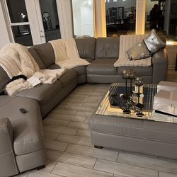 Italian Leather Cloud Couches