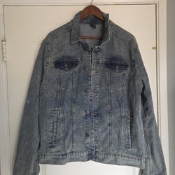 Men's Jacket Denim Trucker Flex Large New 