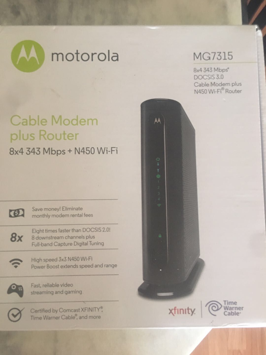 Cable modem plus router