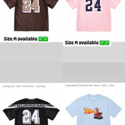 Supreme X Thrasher FW24” Week 6 Football Jersey, Beanie, & Sweater