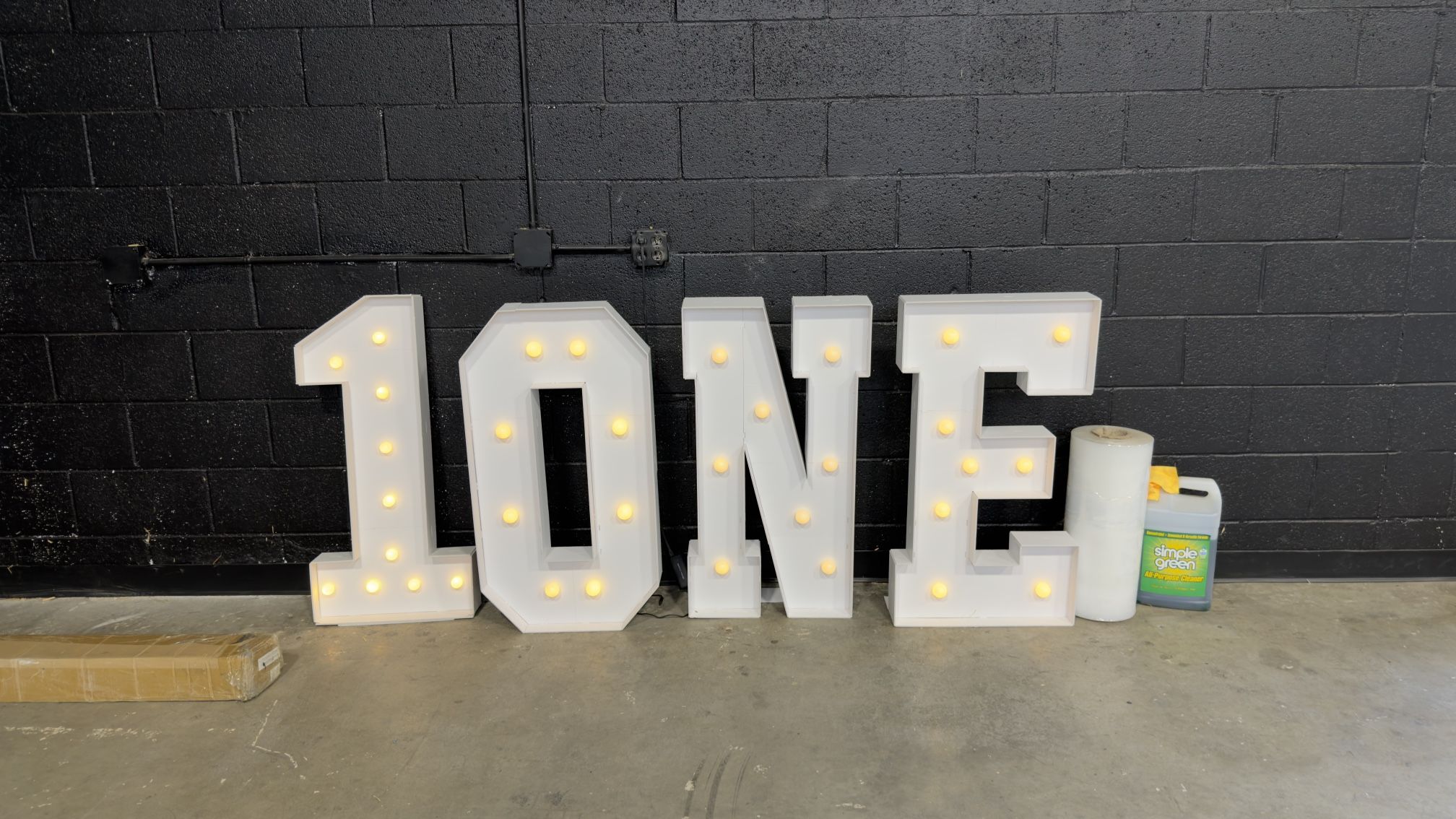 3 Feet Foam ONE 1 Marquee Light Up Letters Number