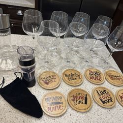 Red Wine Glasses Decanter With Built-in Aerator