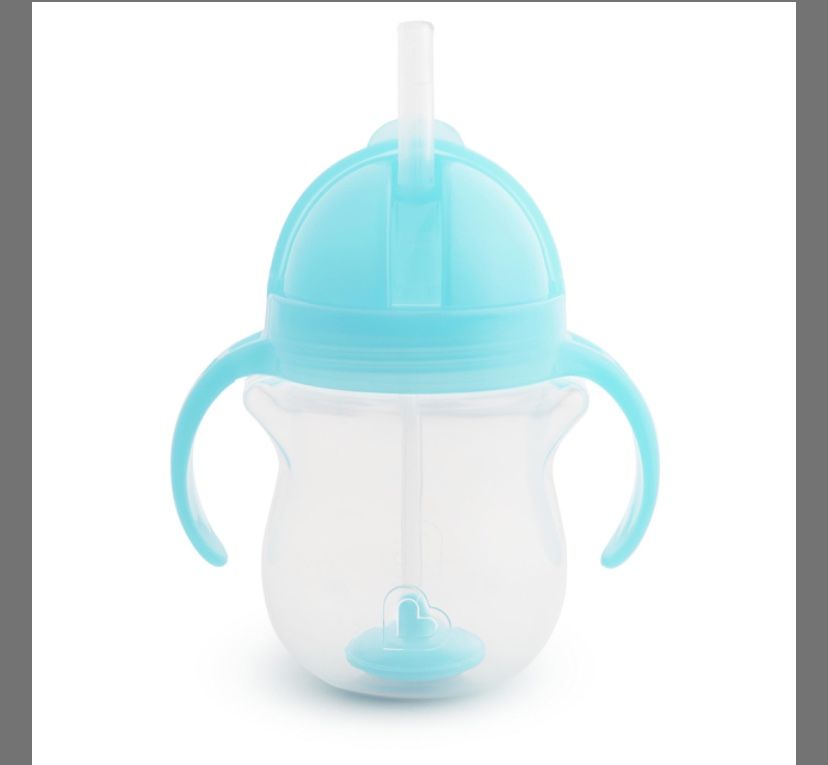 Munchkin Any Angle Sippy Cup For Toddlers, Spill Proof Weighted Straw Cup With Transition Handles
