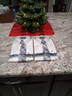 New Shirt&Tie Sets For Boys. Sizes 12&14