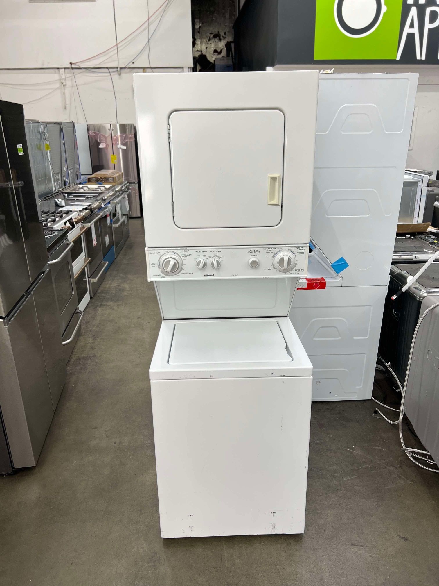 Kenmore 24 inch Washer and gas dryer laundry center