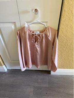 Rose Gold satin women shirt