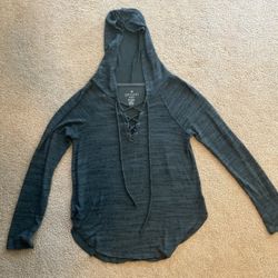 American Eagle Soft and Sexy Plush Lace Up Top