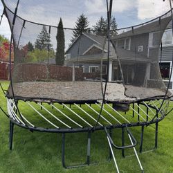 Used Spring free Trampoline.  Buyer will have to disassemble and pick it up.  