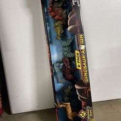 6-pack Dinosaur Action 9" Poseable Dinosaur. New!