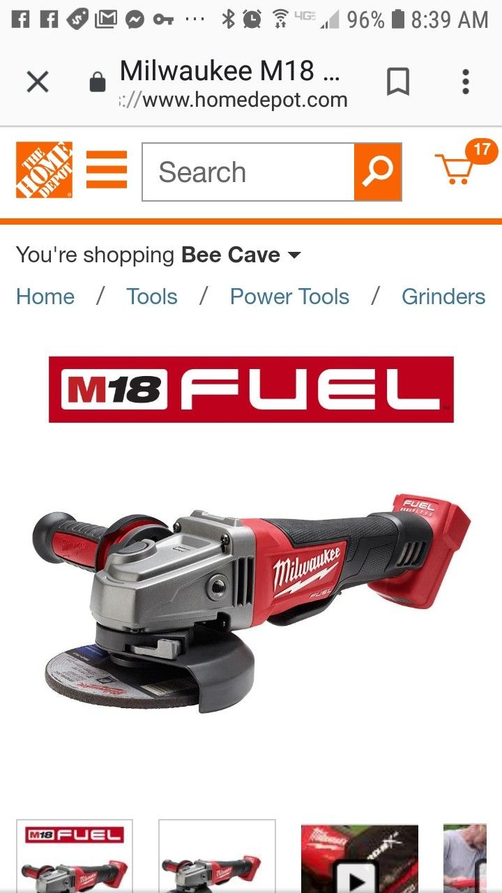 Brand new in box. M18 FUEL 18-Volt Lithium-Ion Brushless Cordless 4-1/2 in. / 5 in. Grinder with Paddle Switch (Tool-Only)