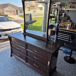 Dresser with mirror
